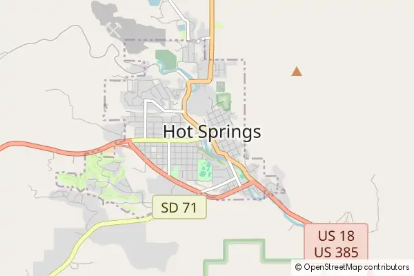 Mapa Hot Springs