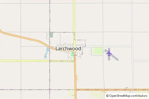 Mapa Larchwood