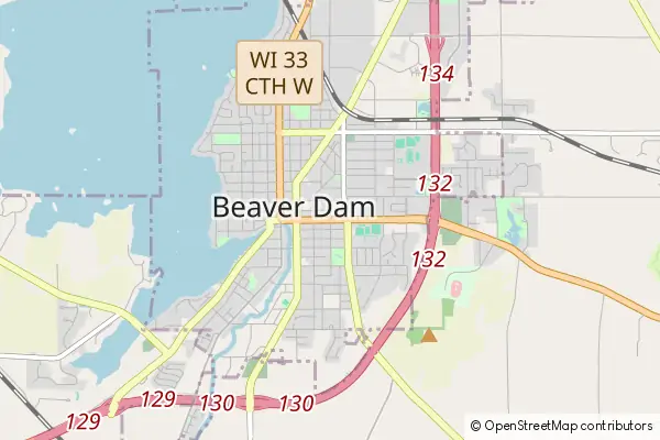 Mapa Beaver Dam