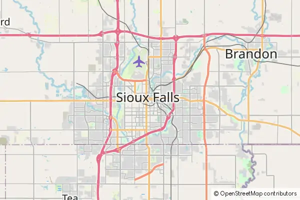 Mapa Sioux Falls