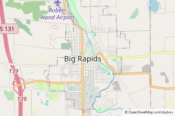 Mapa Big Rapids