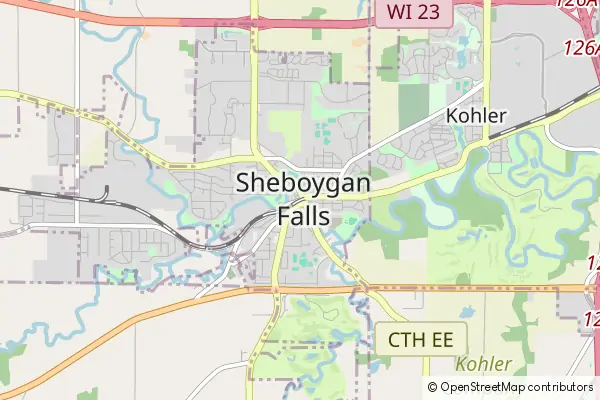 Mapa Sheboygan Falls