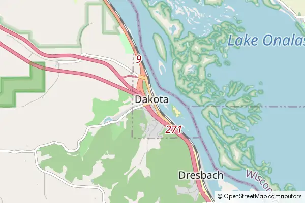 Mapa Dakota