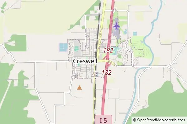 Mapa Creswell