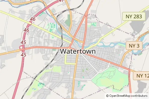 Mapa Watertown