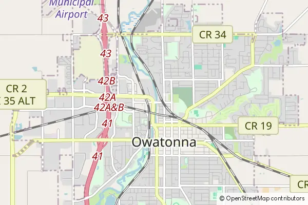 Mapa Owatonna