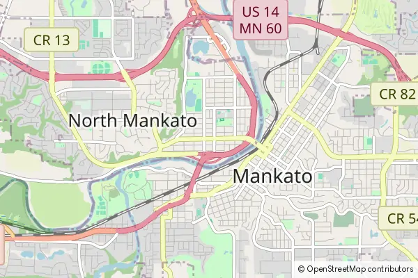 Mapa North Mankato