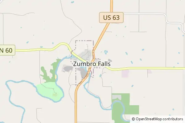 Mapa Zumbro Falls