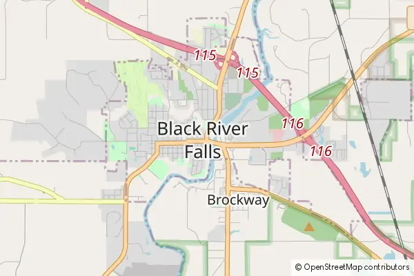 Mapa Black River Falls