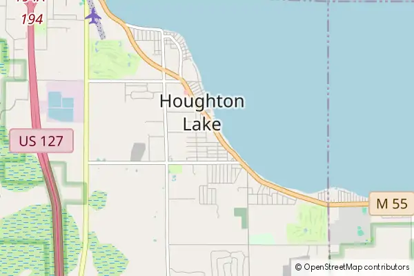 Mapa Houghton Lake