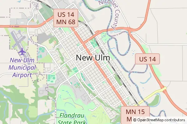 Mapa New Ulm