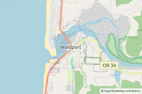 Mapa Waldport