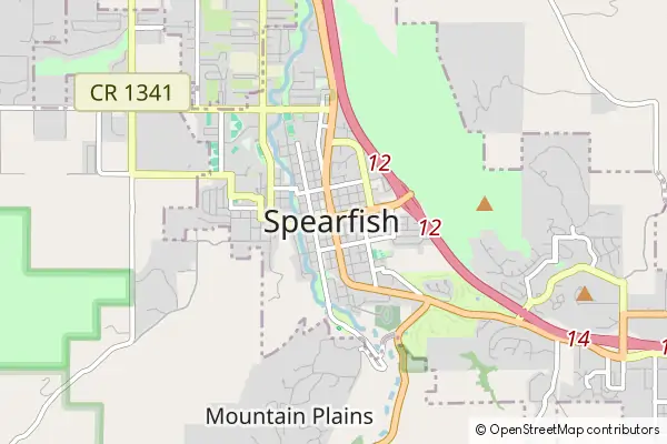 Mapa Spearfish