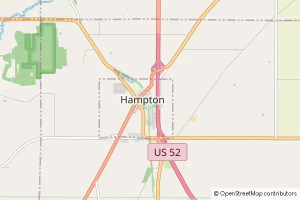 Mapa Hampton