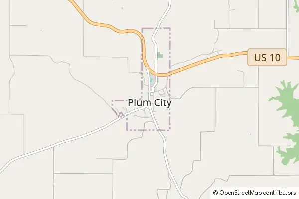 Mapa Plum City