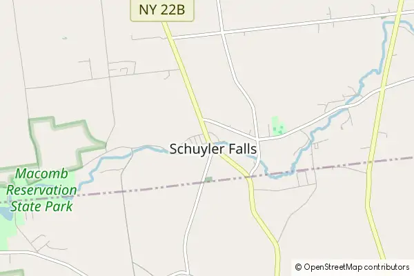 Mapa Schuyler Falls