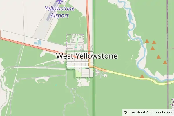 Mapa West Yellowstone