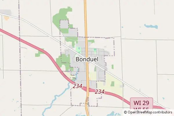 Mapa Bonduel