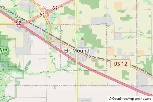 Mapa Elk Mound