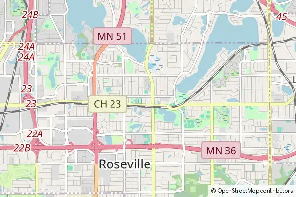 Mapa Roseville