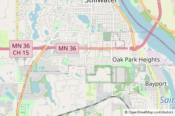 Mapa Oak Park Heights