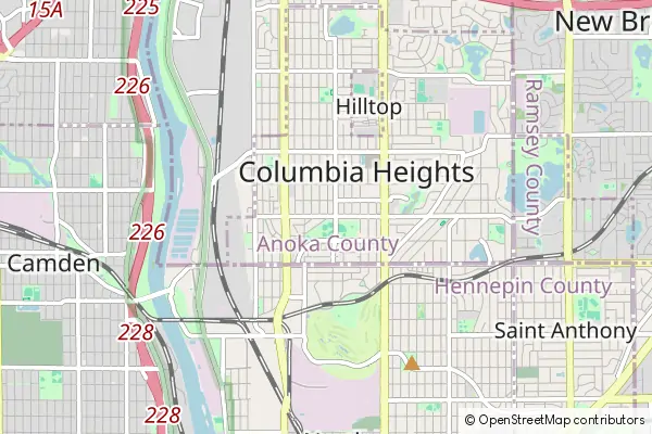 Mapa Columbia Heights