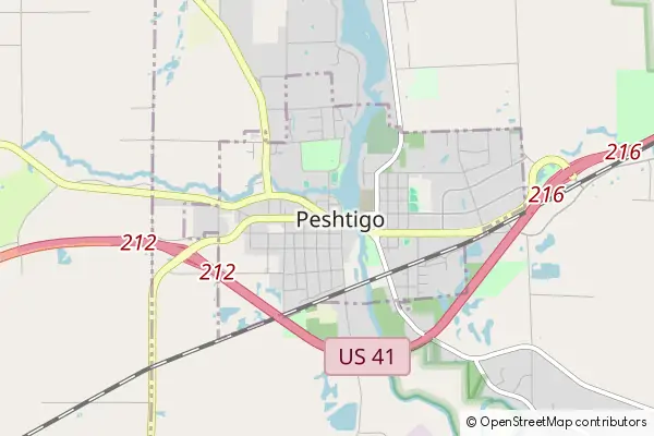 Mapa Peshtigo