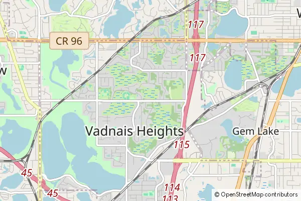 Mapa Vadnais Heights