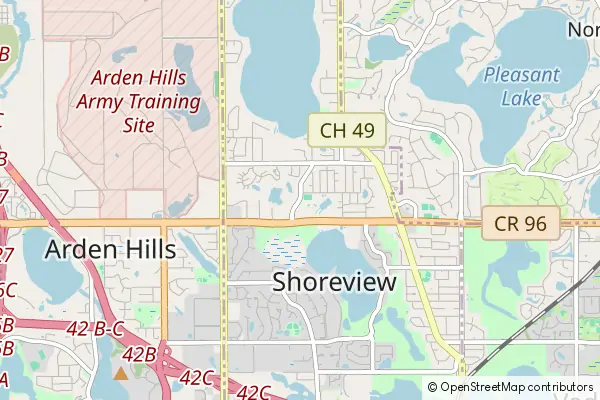 Mapa Shoreview