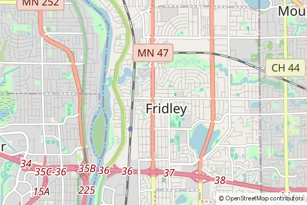 Mapa Fridley