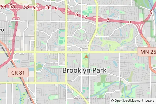 Mapa Brooklyn Park