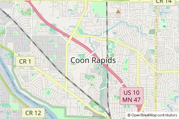 Mapa Coon Rapids