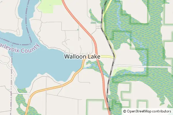 Mapa Walloon Lake