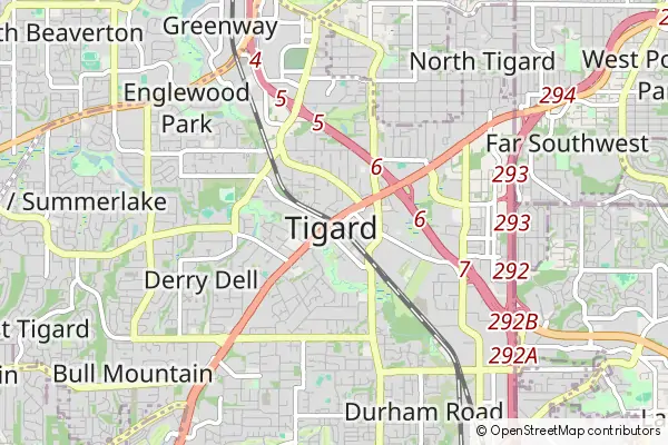 Mapa Tigard