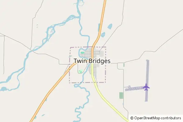 Mapa Twin Bridges