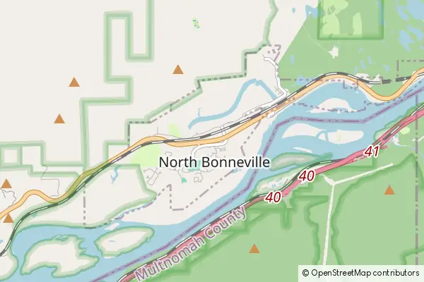 Mapa North Bonneville