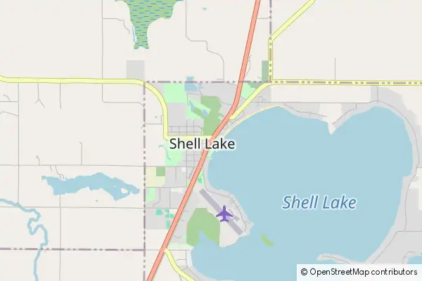 Mapa Shell Lake