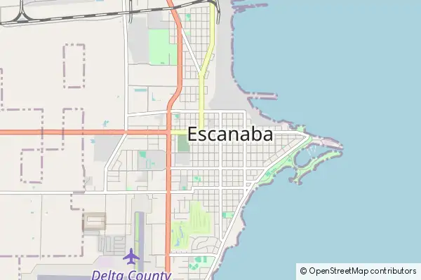 Mapa Escanaba