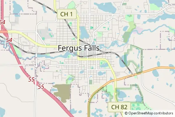 Mapa Fergus Falls