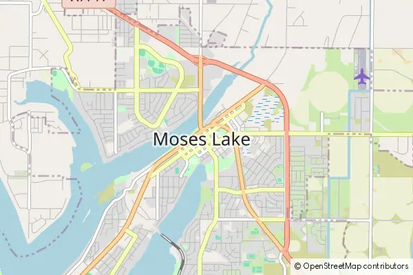 Mapa Moses Lake