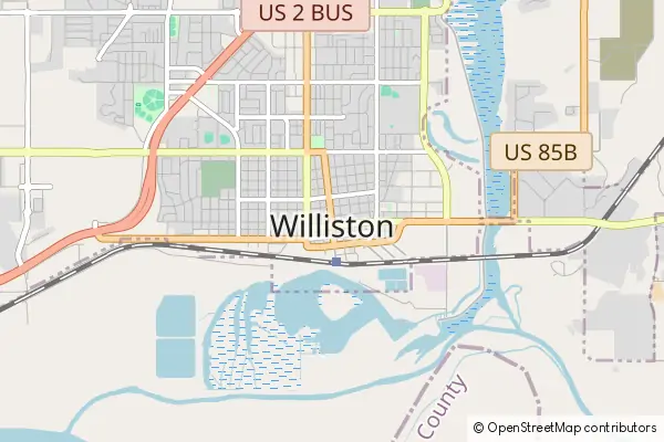 Mapa Williston