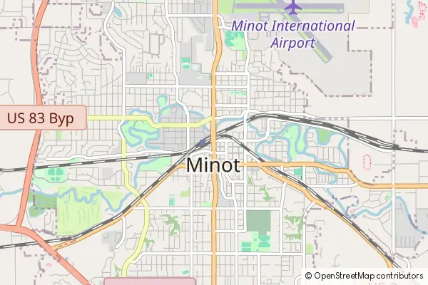 Mapa Minot