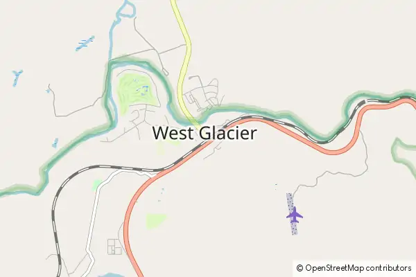 Mapa West Glacier