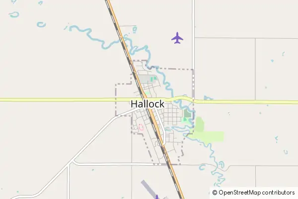 Mapa Hallock