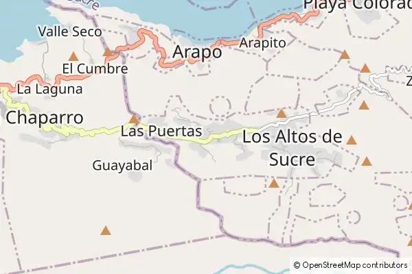 Mapa Los Altos de Sucre