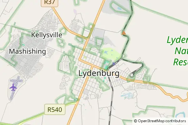 Mapa Lydenburg