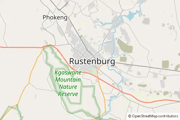 Mapa Rustenburg