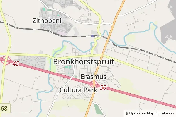 Mapa: Bronkhorstspruit • © OpenStreetMap contributors Mapa Bronkhorstspruit