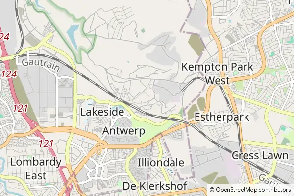 Mapa Modderfontein