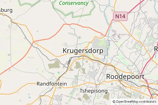 Mapa Krugersdorp